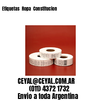 Etiquetas  Ropa  Constitucion