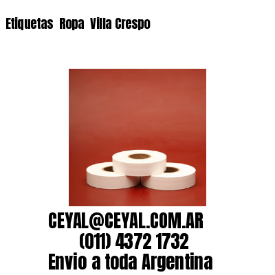 Etiquetas  Ropa  Villa Crespo