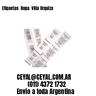 Etiquetas  Ropa  Villa Urquiza