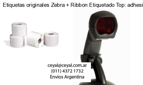 Etiquetas originales Zebra   Ribbon Etiquetado Top: adhesivo   ribbo