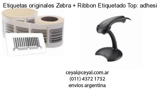 Etiquetas originales Zebra   Ribbon Etiquetado Top: adhesivo   ribbo