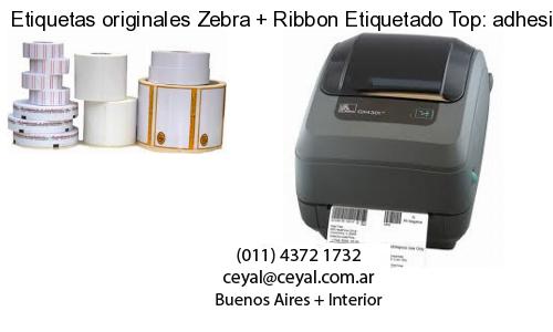 Etiquetas originales Zebra   Ribbon Etiquetado Top: adhesivo   ribbo