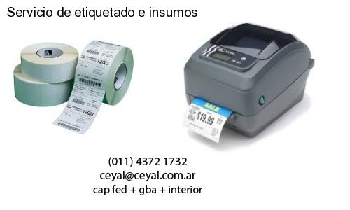 Servicio de etiquetado e insumos