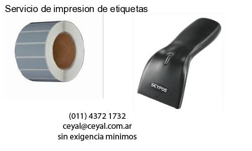 Servicio de impresion de etiquetas