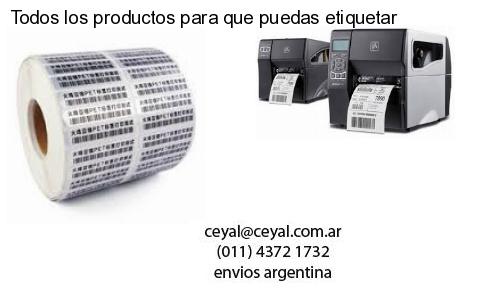 Todos los productos para que puedas etiquetar
