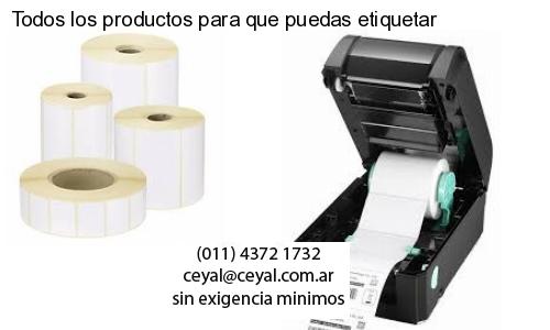 Todos los productos para que puedas etiquetar