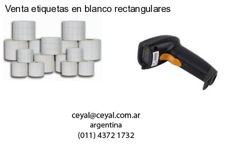 Venta etiquetas en blanco rectangulares