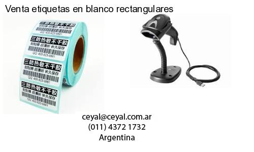 Venta etiquetas en blanco rectangulares