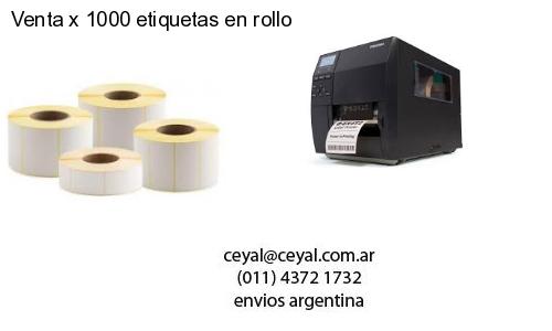 Venta x 1000 etiquetas en rollo