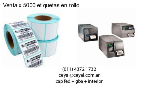 Venta x 5000 etiquetas en rollo