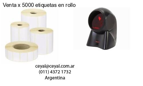 Venta x 5000 etiquetas en rollo