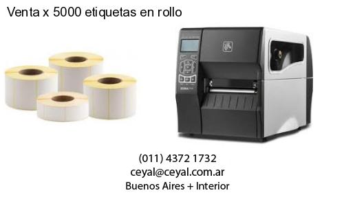 Venta x 5000 etiquetas en rollo