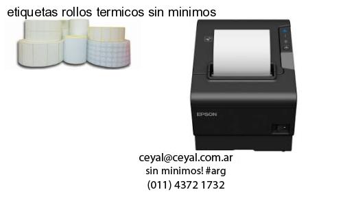 etiquetas rollos termicos sin minimos