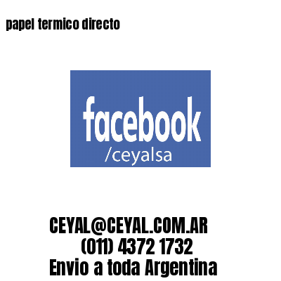 papel termico directo