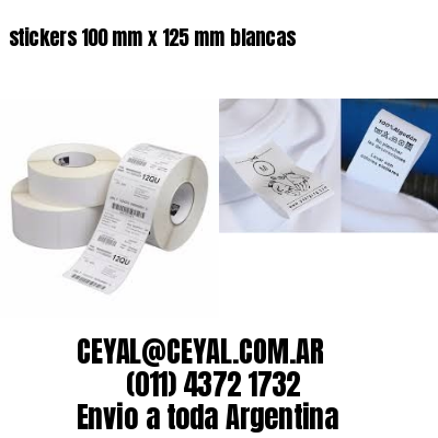 stickers 100 mm x 125 mm	blancas