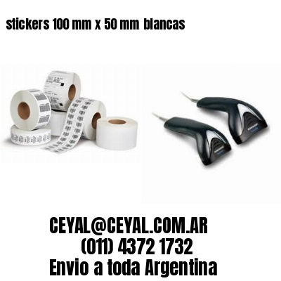 stickers 100 mm x 50 mm	blancas