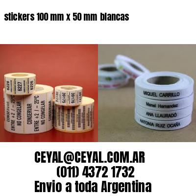 stickers 100 mm x 50 mm	blancas