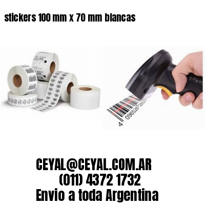 stickers 100 mm x 70 mm	blancas