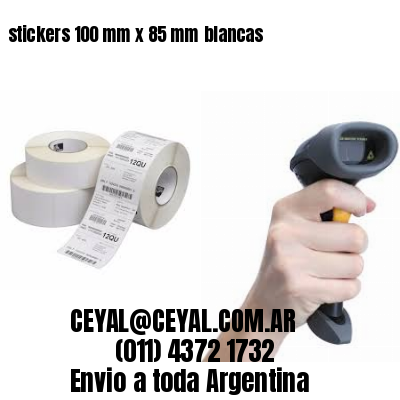 stickers 100 mm x 85 mm	blancas