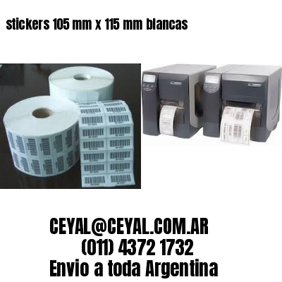 stickers 105 mm x 115 mm	blancas