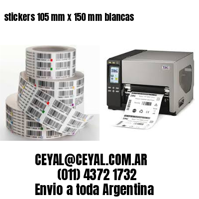 stickers 105 mm x 150 mm	blancas