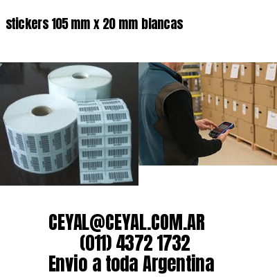 stickers 105 mm x 20 mm	blancas