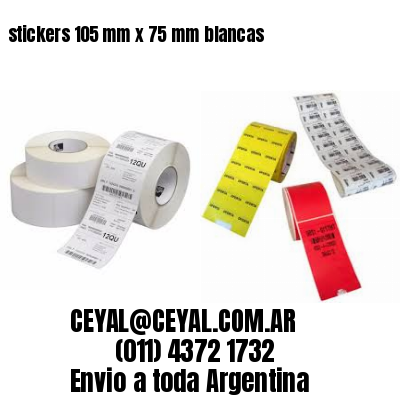 stickers 105 mm x 75 mm	blancas