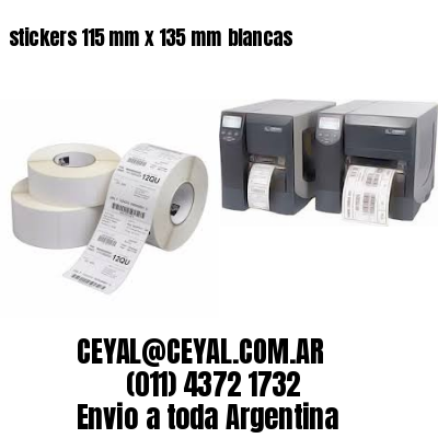 stickers 115 mm x 135 mm	blancas