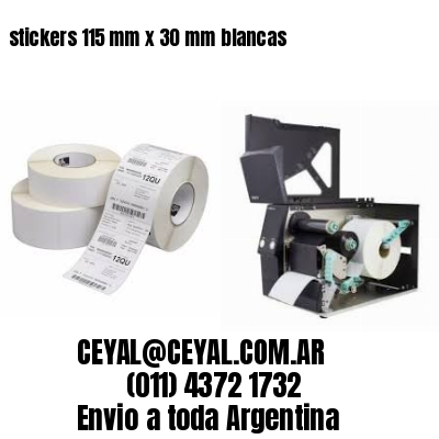 stickers 115 mm x 30 mm	blancas