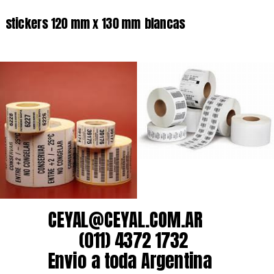 stickers 120 mm x 130 mm	blancas