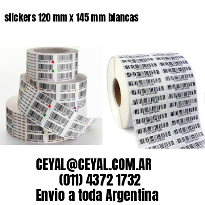 stickers 120 mm x 145 mm	blancas