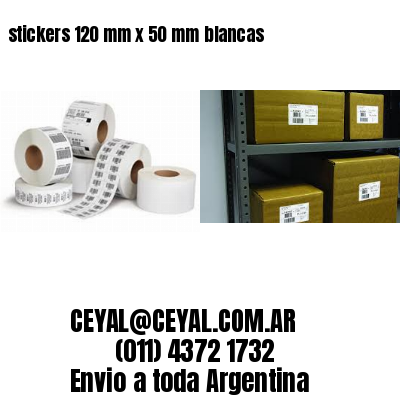 stickers 120 mm x 50 mm	blancas