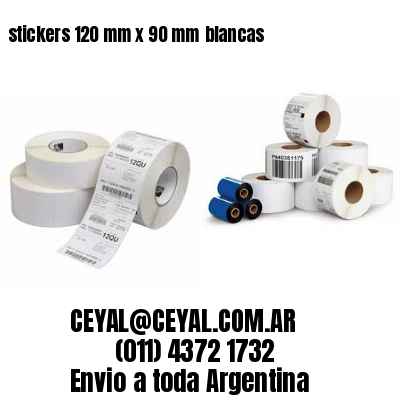 stickers 120 mm x 90 mm	blancas