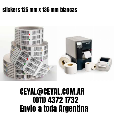 stickers 125 mm x 135 mm	blancas