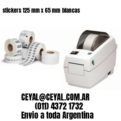 stickers 125 mm x 65 mm	blancas