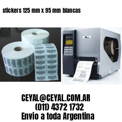 stickers 125 mm x 95 mm	blancas