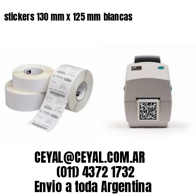 stickers 130 mm x 125 mm	blancas