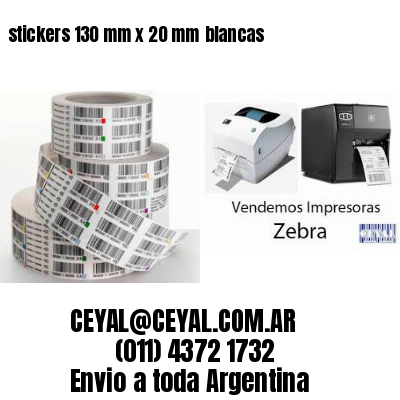 stickers 130 mm x 20 mm	blancas