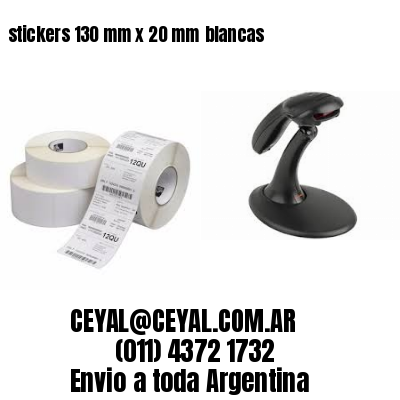 stickers 130 mm x 20 mm	blancas