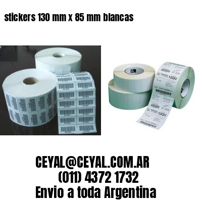 stickers 130 mm x 85 mm	blancas