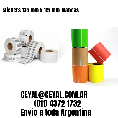 stickers 135 mm x 115 mm	blancas