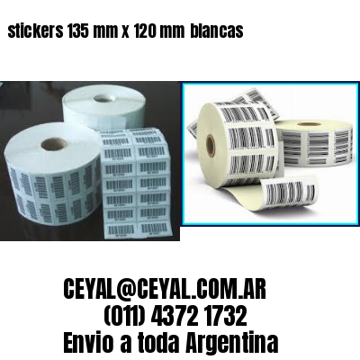 stickers 135 mm x 120 mm	blancas