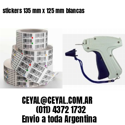 stickers 135 mm x 125 mm	blancas