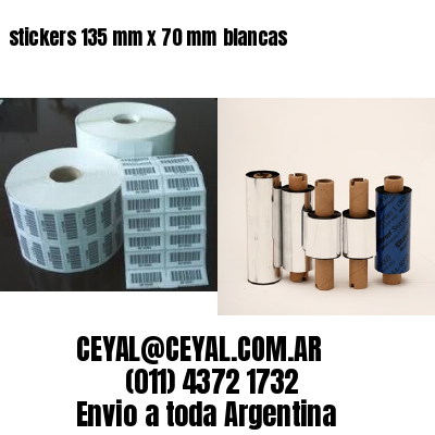 stickers 135 mm x 70 mm	blancas