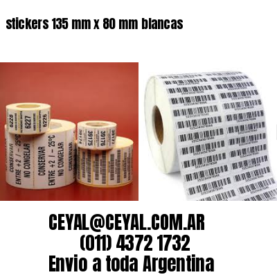 stickers 135 mm x 80 mm	blancas