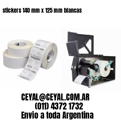 stickers 140 mm x 125 mm	blancas