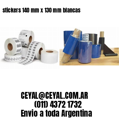 stickers 140 mm x 130 mm	blancas