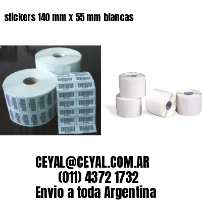 stickers 140 mm x 55 mm	blancas