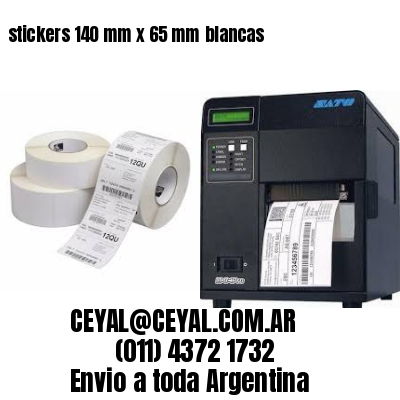 stickers 140 mm x 65 mm	blancas