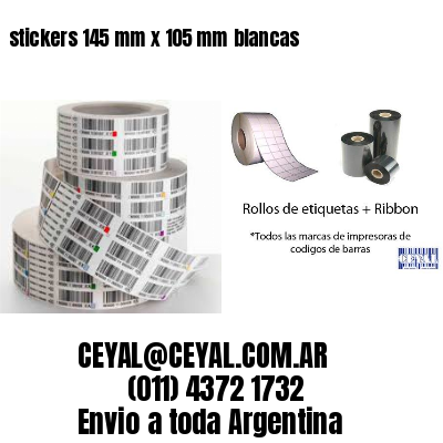 stickers 145 mm x 105 mm	blancas